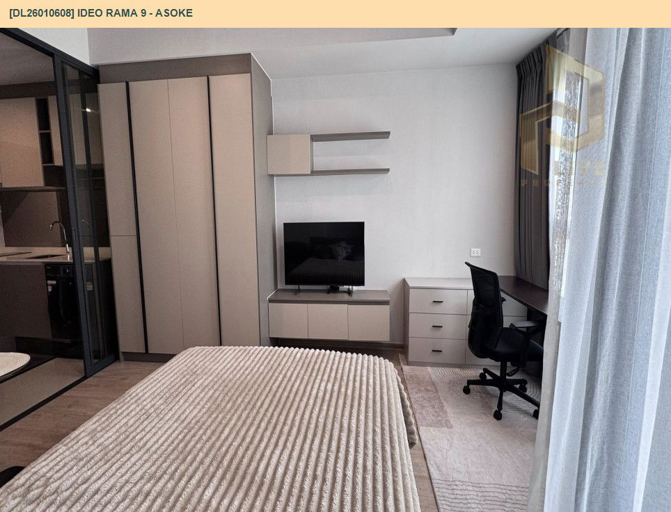 รูป DL26010608 ให้เช่าคอนโด ไอดีโอ พระราม 9 - อโศก (IDEO Rama 9 - Asoke) ใกล้ MRT พระราม 9 พร้อมเข้าอยู่ โทรด่วน 0614453194 LineID @162cjixi - รูปที่ 5/8