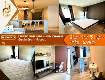 Condos for sale : DL26010679 Condo for sale, Centric Ratchada - Huai Khwang  near MRT ห้วยขวาง, ready to move in, call urgently 0656133286 LineID @534wlwof