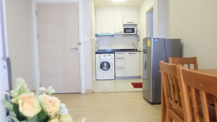 ให้เช่าห้อง 1 นอน ขนาด 29 ตร.ม ชั้น 24 ตึกC เฟอร์ครบ  เอ็มโซไซตี้คอนโดเมืองทองธานี ราคาเช่า 7,500/เดือน