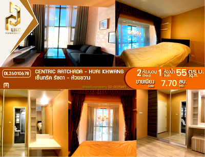 Condos for sale : DL26010678 Condo for sale, Centric Ratchada - Huai Khwang  near MRT ห้วยขวาง, ready to move in, call urgently 0653619502 LineID @897iyzll