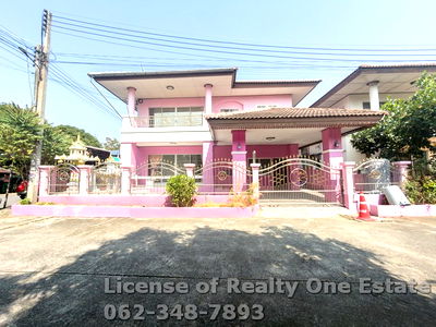 บ้านเดี่ยว วิทยาลัยเทคนิคปทุมธานี : ขายด่วน! บ้านเดี่ยวหลังมุม "ที่ดินใหญ่พิเศษ" 88.6 ตร.ว. หมู่บ้านทรัพย์หมื่นแสน (ปทุมธานี-ลาดหลุมแก้ว) ต่อเติมได้จุใจ