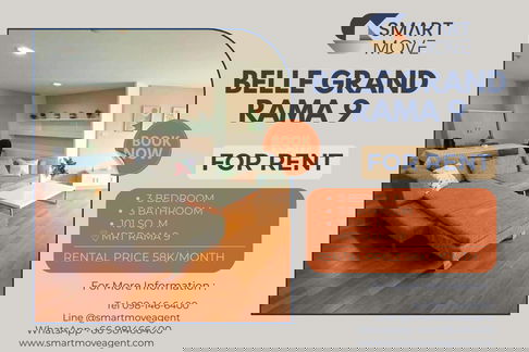 🔥 สำหรับเช่า !! 🔥 Code C20250600074..........Belle Grand Rama 9, 3 ห้องนอน, 3 ห้องน้ำ, ชั้นสูง 10++, แต่งครบ, พร้อมเข้าอยู่ 📣📣