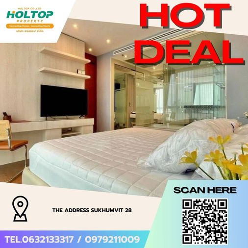 #Z4243💥 200169 🔥ให้เช่าคอนโด The Address Sukhumvit 28 