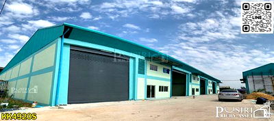 เช่าโรงงาน เมืองสมุทรสาคร สมุทรสาคร : ให้เช่าโกดังใหม่ 480 ตร.ม. ใกล้พระราม 2 พร้อมออฟฟิศ 2 ชั้น เดินทางสะดวก 1.5 กม. ถึงถนนพระราม 2 - KK4920R