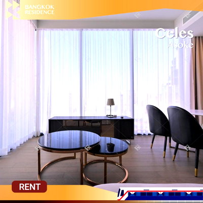Condos for rent :  Celes Asoke 💖 Special-price unit, hard to find⭐Near MRT Sukhumvit 