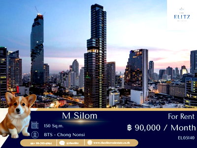 คอนโดให้เช่า : ✨High-Ceiling Luxury Unit for Rent! M Silom Narathiwas | Urban Lifestyle with Top-tier Facilities ❤️