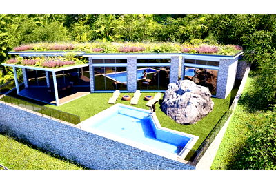 บ้านเดี่ยว เกาะสมุย สุราษฎร์ธานี : [920121001-2973] Modern Seaview Pool Villa - Lamai, Koh Samui (Off-Plan)