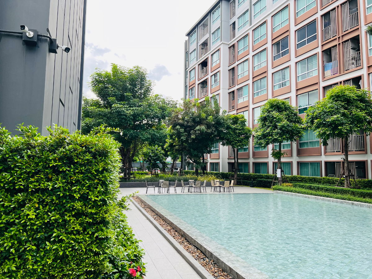 picture ✅ Condo for rent, D Condo Pink, 4th floor, Building B, 30 sq m, mountain view, 10,000 THB/month ☎️ 064-792-4426 (Ben) - 11/15