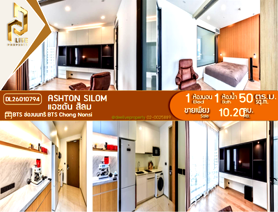 Condos for sale : DL26010794 Condo for sale, Ashton Silom near BTS Chong Nonsi, ready to move in, call urgently 0656133286 LineID @534wlwof
