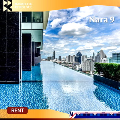 Condos for rent : Nara 9 ✨ Spacious & Natural Light Unit ✨ Near BRT Arkhan Songkhro