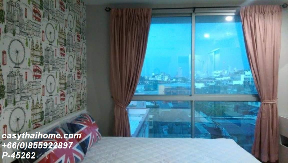 รูป P-45262 วิวเมืองสวย! The Niche Taksin 1 นอน 8,500 บาท ใกล้ BTS กรุงธนบุรี Line Id: @easythaihome 085-592-2897 - รูปที่ 6/13