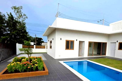Houses for sale Bang Lamung Chonburi : [920471004-1132] Minimalist pool villa, 3 Bedrooms in The Prosper House village