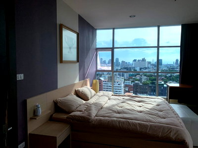 คอนโดให้เช่า : Rhythm Ratchada ชั้น 15 อาคาร A ห้องมุม 	ขนาด 74 ตร.ม. วิวเมือง