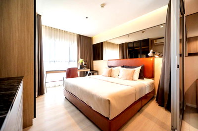 คอนโดให้เช่า : Aspire Sukhumvit 48 ชั้น 15 ขนาด 39 ตร.ม. วิวเมือง ใกล้ BTS พระขโนง 450 เมตร