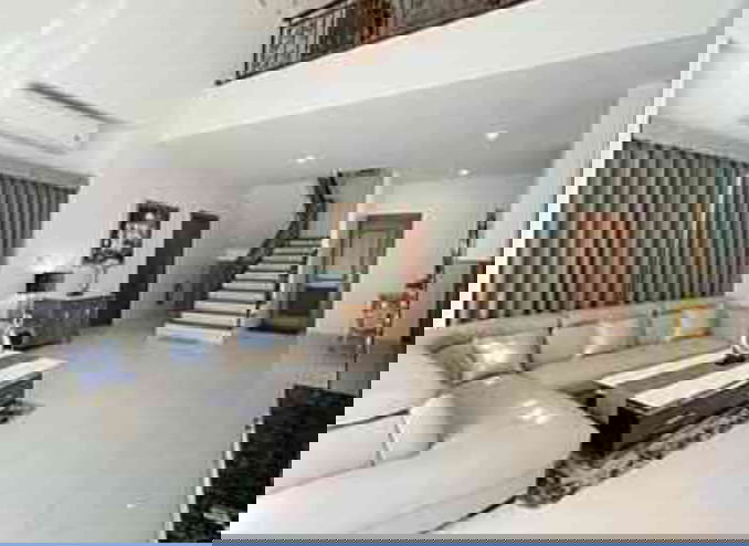 picture Three-story detached house for rent in Masterpiece Rama 9 Village, fully furnished with a private swimming pool. Excellent location - 7/9