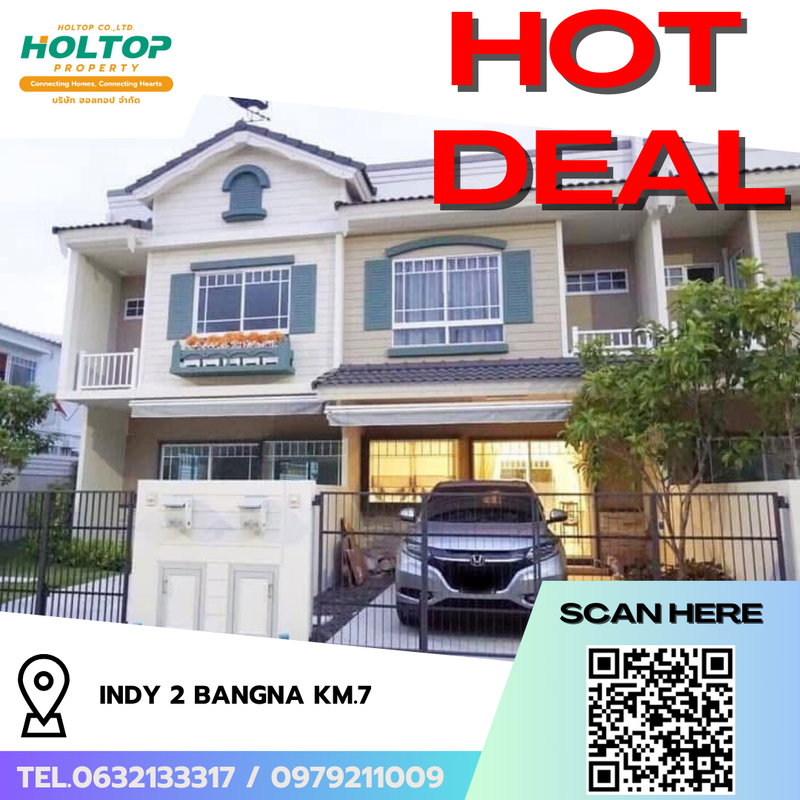 บ้านเดี่ยวให้เช่า : #R9012 🎉 240169 ให้เช่าบ้าน Indy 2 Bangna KM.7