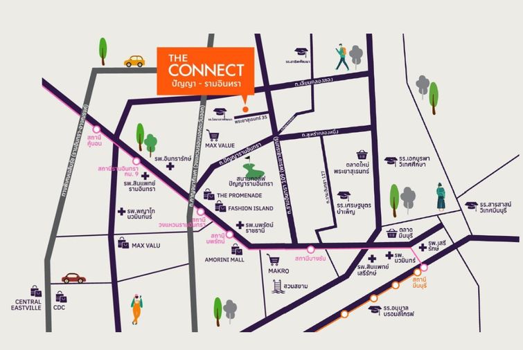 ขายบ้านเดี่ยว 4 ห้องนอน 35.7 ตร.ม. 160 ตร.ว. เดอะ คอนเนค ปัญญา - รามอินทรา