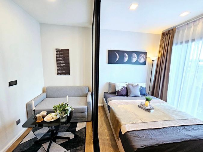 โมดิซ สุขุมวิท 50 1B1B ชั้น 3 ตึก B ขนาด 24 ตร.ม เช่า 13,500 บาท/เดือน Ready to move in