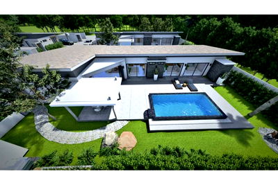 บ้านเดี่ยว สุราษฎร์ธานี : [920121001-1936] Plot 1 Contemporary Garden View Pool Villa in Mae Nam, Koh Samui