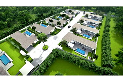 บ้านเดี่ยว สุราษฎร์ธานี : [920121001-1937] Plot 2 Contemporary Garden View Pool Villa in Mae Nam, Koh Samui
