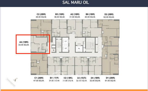 1-BR Condo at Maru Chula near MRT Hua Lamphong (ID 2209017)