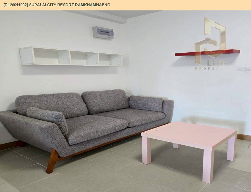 picture DL26011002 Condo for rent, Supalai City Resort Ramkhamhaeng near ARL Hua Mak, ready to move in, call urgently 0614453194 LineID @162cjixi - 2/9