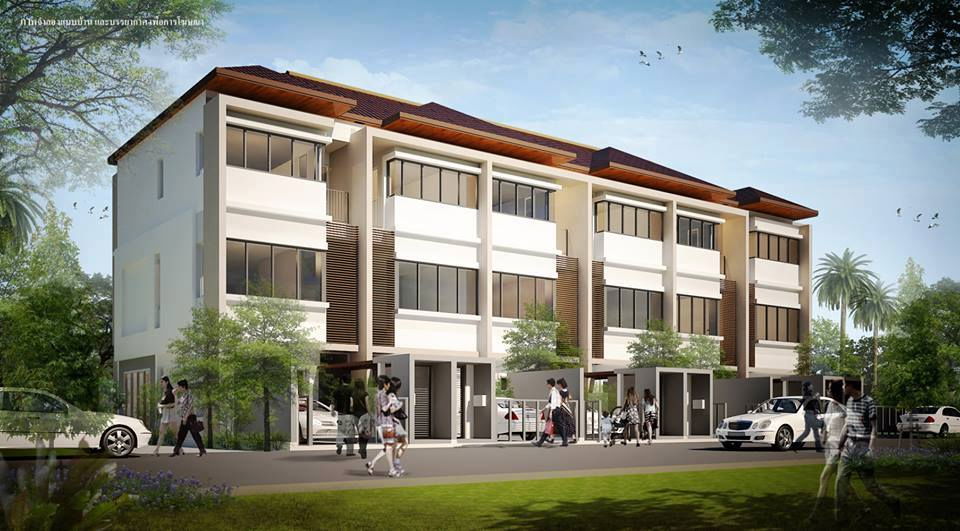 รูปภาพทาวน์โฮมสามชั้น