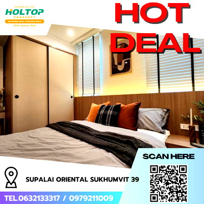 คอนโดให้เช่า : #R9071 🎉 260169 ให้เช่าคอนโด Supalai Oriental Sukhumvit 39 