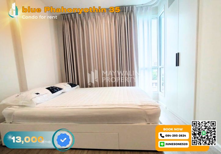 🏙 ให้เช่า blue Phahonyothin 35 | 1 Bed , 1 bath  28 ตร.ม. | 13,000 บาท 📲 Line ID: 0842932624/Junesone520  / ราคาดีสุด ✨📌  