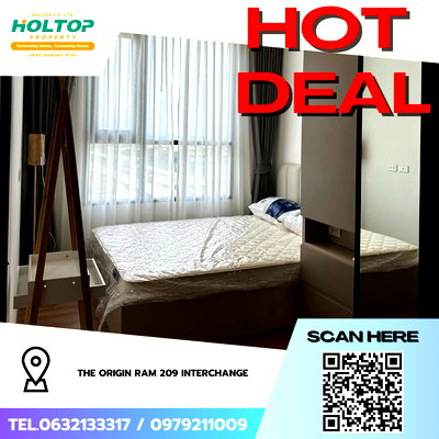 คอนโดให้เช่า : #Z4336💥 260169 🔥ให้เช่าคอนโด The Origin Ram 209 Interchange 