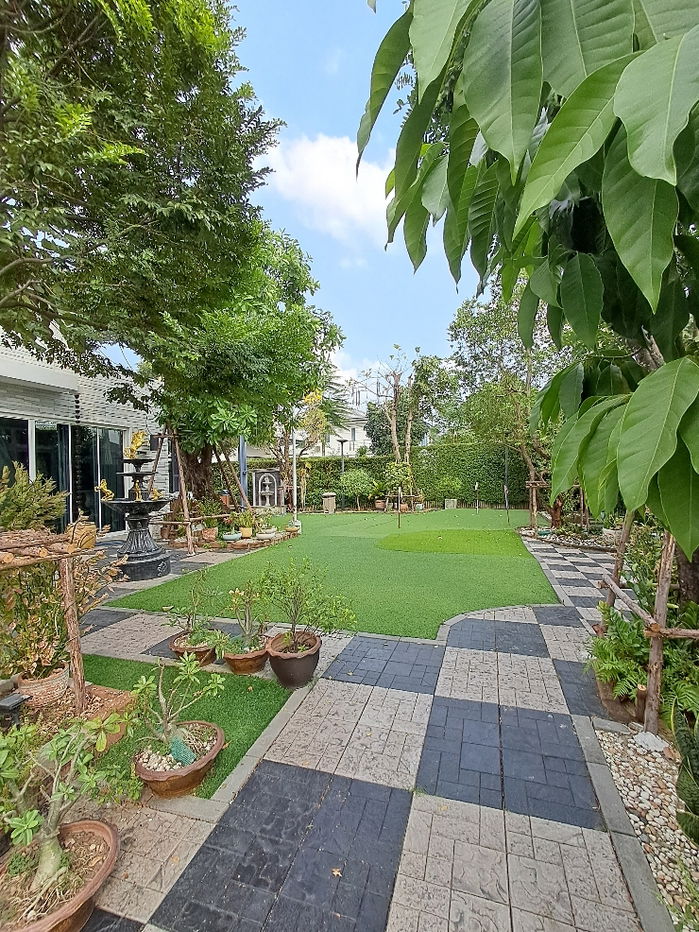 รูป มัณฑนา เลค วัชรพล (Mantana Lake Watcharapol) ติดถนนหลักของโครงการ ฝั่งโซนทะเลสาบ - รูปที่ 3/30