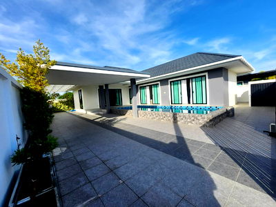 Houses for sale Cha-Am Petchburi : ✨ For Sale: Vacation Home near Cha-am Beach. Single-story house, 3 bedrooms, 3 bathrooms, 80 sq.wah. Pool Villa Hu Guh Home Cha-am Project 🏡💖