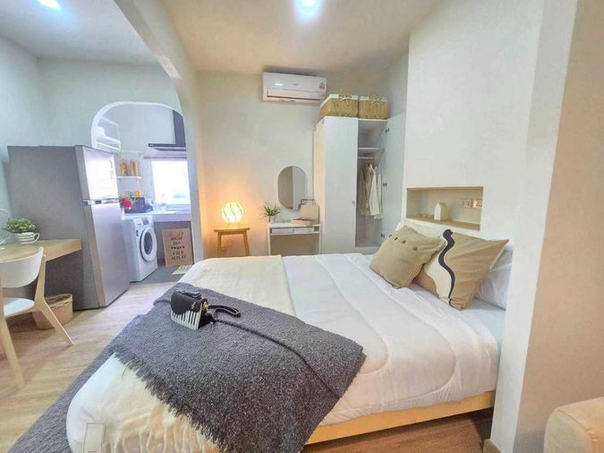 ให้เช่า ศรีธนาคอนโด1 ห้องสวย ตกแต่งแล้ว พร้อมเข้าอยู่ (ID:601CR)