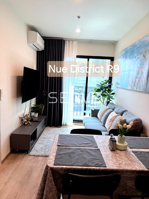 คอนโดให้เช่า : 🔥ห้องกว้าง 2นอน ไซส์ใหญ่ แต่งหรู เฟอร์จัดเต็มมาก ห้องใหม่แกะกล่อง พร้อมอยู่ คอนโดทำเลดีๆ ใกล้ MRT พระราม 9, เซ็นทรัลพระราม 9  @   NUE District R9