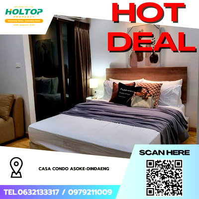 คอนโดให้เช่า : #Z4352💥 270169 🔥ให้เช่าคอนโด  Casa Condo Asoke-Dindaeng