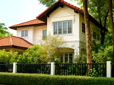 Houses for rent Ramkhamhaeng Road : Single house for rent in Ramkhamhaeng area, Sammakorn Ramkhamhaeng project.