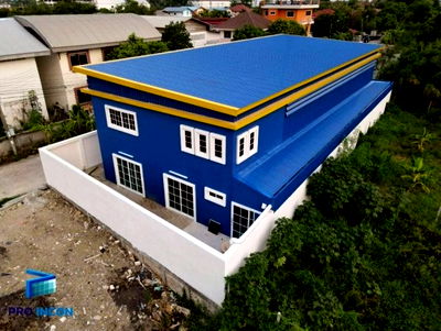 เช่าโรงงาน ม.กรุงเทพธนบุรี : ให้เช่าโกดังพร้อมสำนักงานพร้อมห้องพัก / พื้นที่ใช้สอย 405 ตารางเมตร / ทำเล ถนนกาญจนาภิเษก ติดกับสมาคมปักใต้ /รถเทรลเลอร์ ตู้สั้น เข้าออกได้