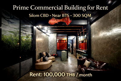 Shophouses for rent Silom Road : Creative commercial space for rent - In Silom, business center of Bangkok 