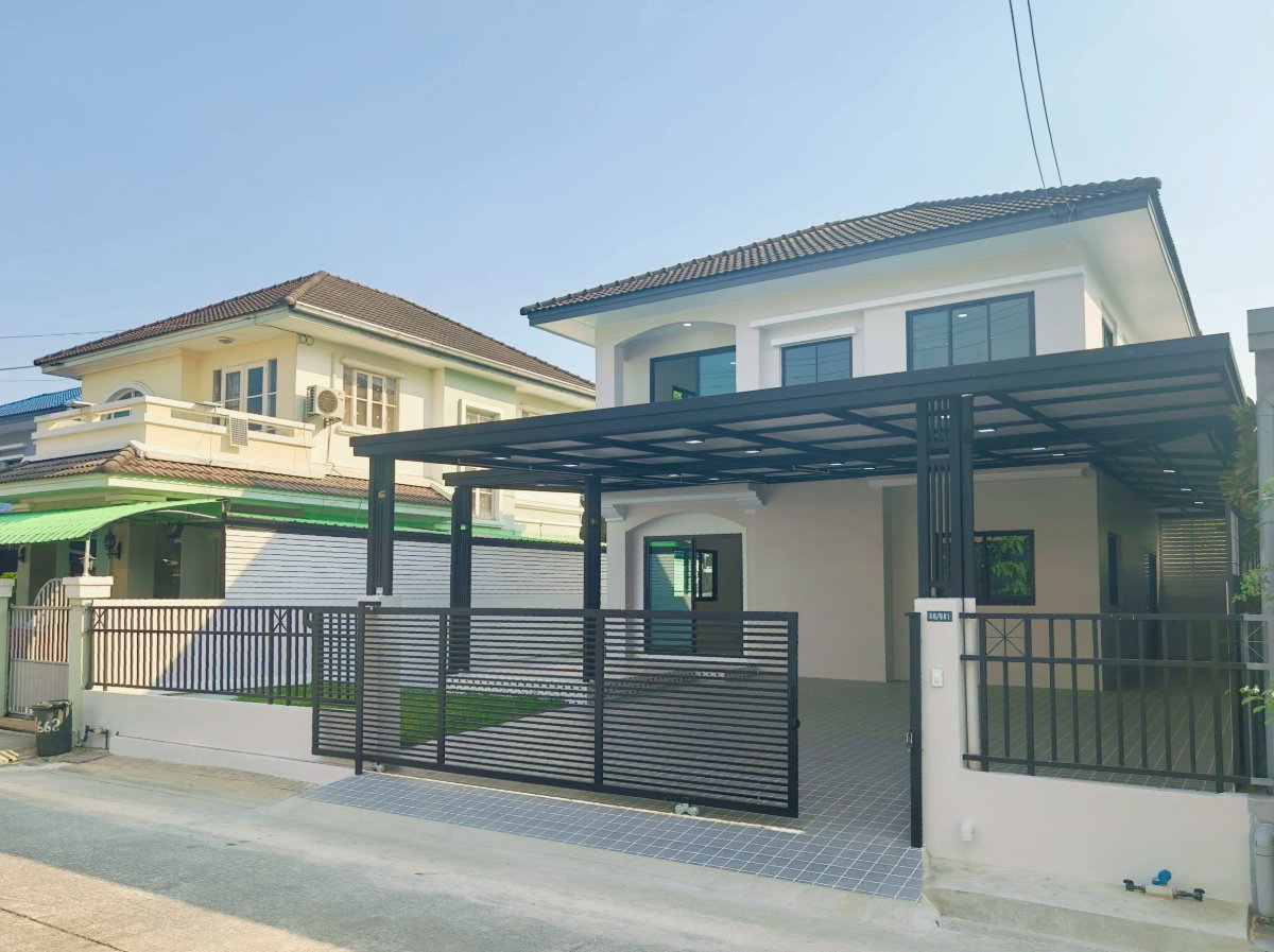 รูป บ้านเดี่ยว ลำลูกกา ใกล้สถานีรถไฟฟ้า คูคต หมู่บ้านชัยพฤกษ์ บุศรินทร์ ลำูกกาคลองสอง เสมาฟ้าคราม ต้นโครงการ นัดชมบ้านด่วน 085-318-6868 คุณวา - รูปที่ 2/23