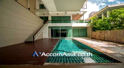 Houses for rent Benchakiti Park : 🔼🔽 AccomA 📩 Private Swimming Pool 4 BR House in Klong Tan (1918586)