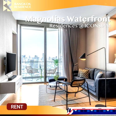 เช่าคอนโด ไอคอนสยาม :  Spacious Living with River View 🌊 Magnolias Waterfront 💎ใกล้ BTS เจริญนคร 