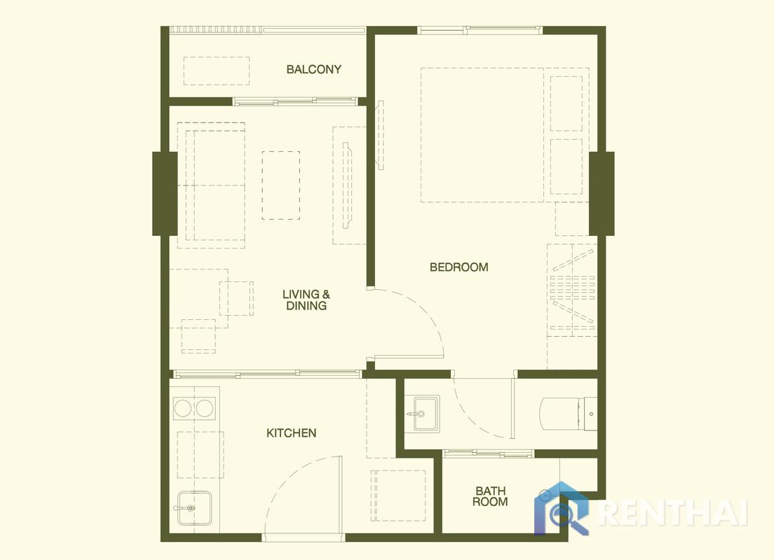 For sale condo 1 bedroom at The Base Rise - image 3