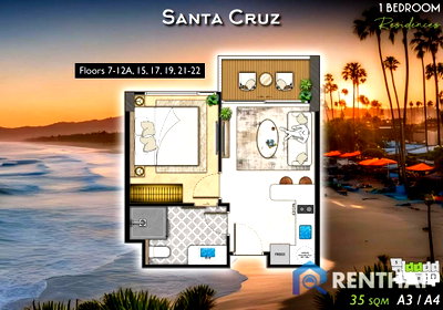 ขายคอนโด : ราคาพรีเซลล์ ราคาแรก The Riviera California  1 ห้องนอน 35 ตร.ม. วิวทะเลสวยๆ