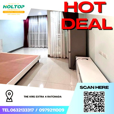 Condos for rent MRT Huai Khwang : #Z4399💥 290169🔥 Condo for Rent: The Kris Extra 4 Ratchada