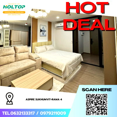 คอนโดให้เช่า : #Z4391💥 280169 🔥ให้เช่าคอนโด  Aspire Sukhumvit-Rama 4 