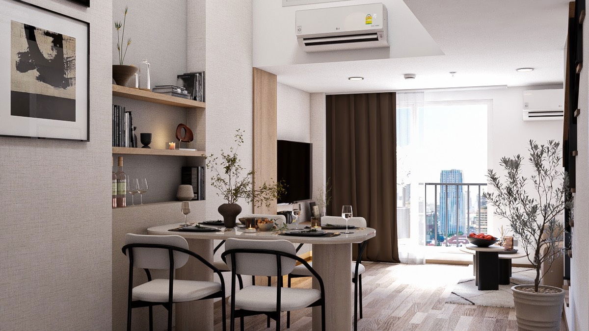 รูป ให้เช่า Culture จุฬา 2 นอน/1 น้ำ Hybrid 57 ตรม คอนโดใหม่ แต่งสวย - รูปที่ 2/12