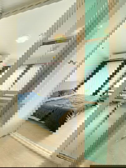 รูป คอนโด Chapter One Eco รัชดา-ห้วยขวาง ใกล้ MRT-ห้วยขวาง ตึก C ชั้น 25 กระจกกั้นห้องนอน ชั้นสูงวิวดี เงียบ - รูปที่ 7/14