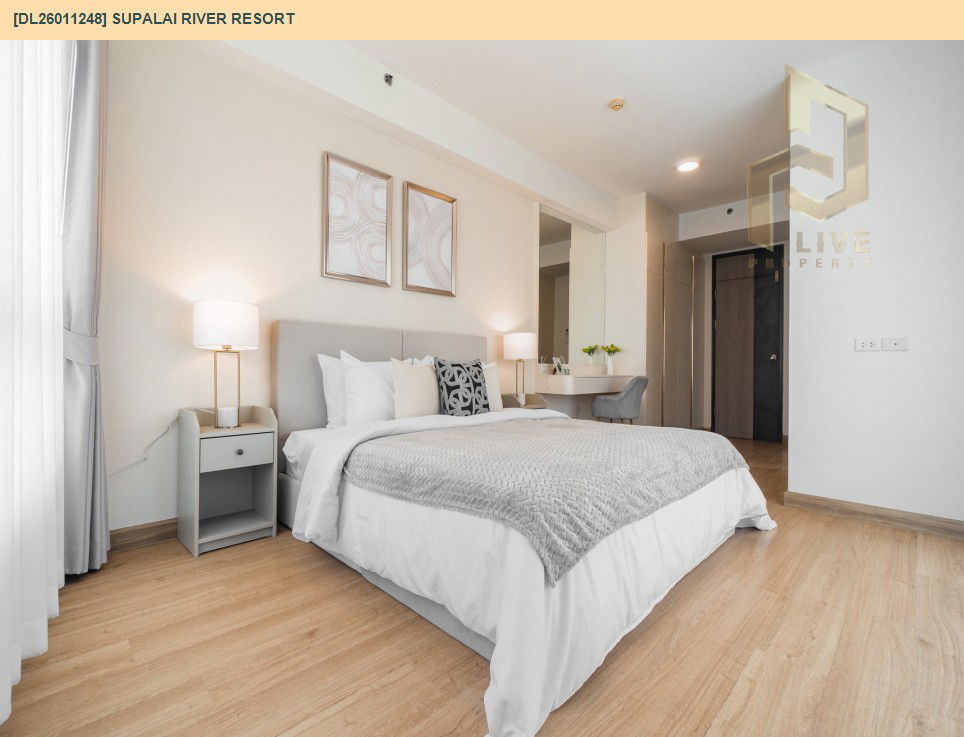 รูป DL26011248 ขายคอนโด ศุภาลัย ริเวอร์ รีสอร์ท (Supalai River Resort) ใกล้ BTS กรุงธนบุรี พร้อมเข้าอยู่ โทรด่วน 0800343450 LineID @655ebbvc - รูปที่ 5/17