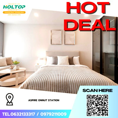 คอนโดให้เช่า : #Z4385💥 280169 🔥ให้เช่าคอนโด Aspire Onnut Station