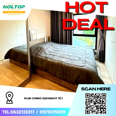 คอนโดให้เช่า : #Z4397💥 290169 🔥ให้เช่าคอนโด Plum Condo Sukhumvit 97.1 